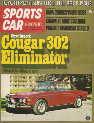 SPORTS CAR GRAPHIC 1970 FEB - MANGUSTA, ELIMINATOR, 2800CS, SHELBY